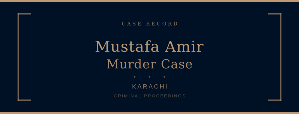 Mustafa Amir Murder Case